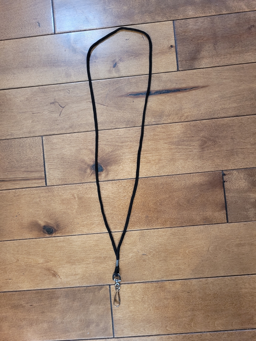 New Black Braided Cord Neck Lanyard with a Metal Trigger Snap Hook
